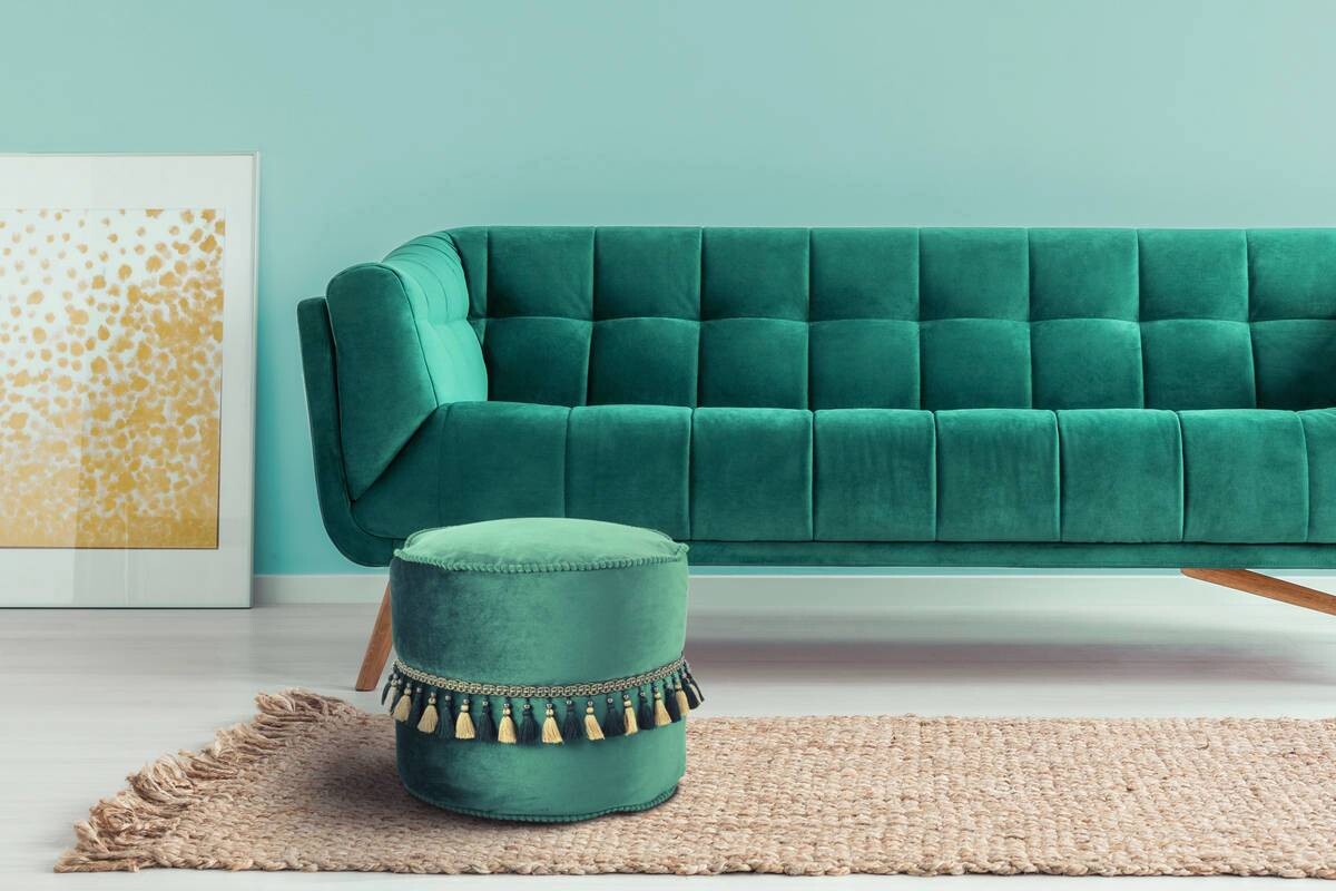 360 Living Hocker Taj Mahal 200 grün H/D: ca. 38x45 cm