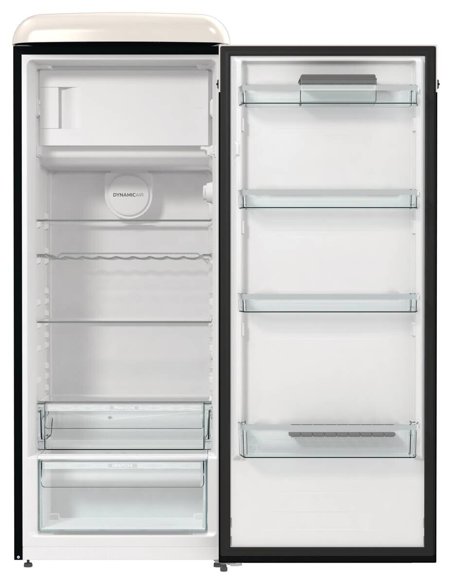 Gorenje VW-Retro-Kühlschrank OBRB615DBK schwarz B/H/L: ca. 59,5x152,5x66,1 cm
