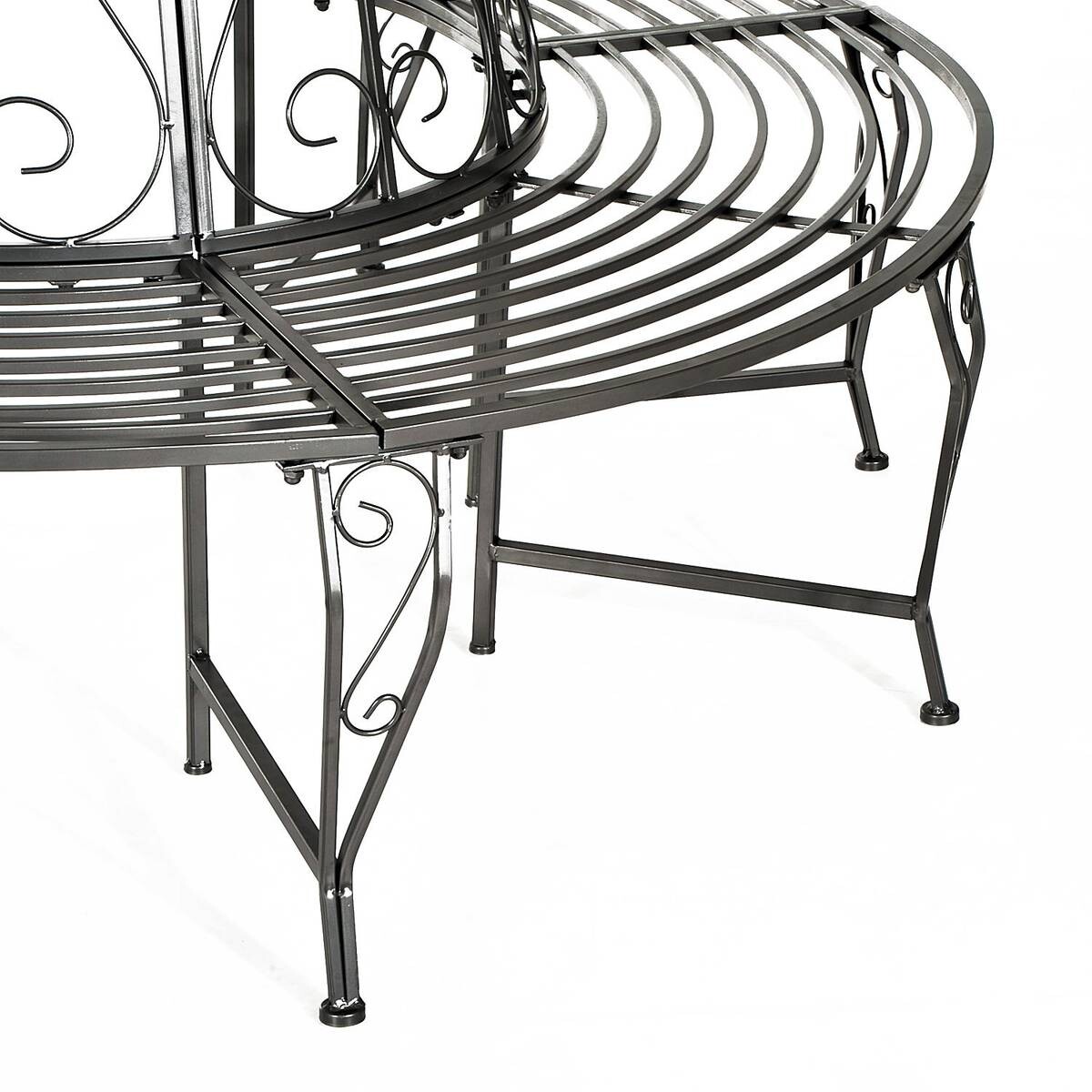 Outsunny Gartenbank silber Metall H/D: ca. 90x160 cm