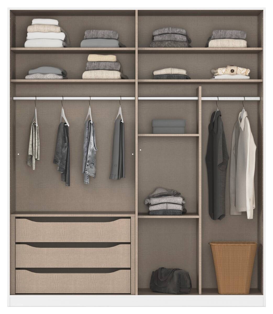 Kleiderschrank Alabama grau B/H/T: ca. 181x210x54 cm