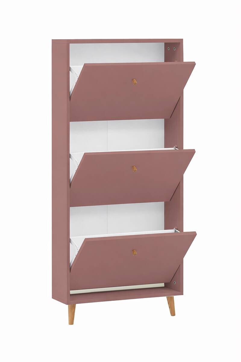 Schuhkipper Bjarne, 3er mauve B/H/T: ca. 59,8x131x19,55 cm