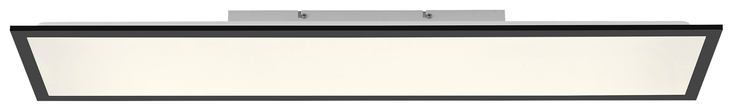 Just Light LED-Deckenleuchte Flat schwarz B/H/L: ca. 25x6,5x100 cm
