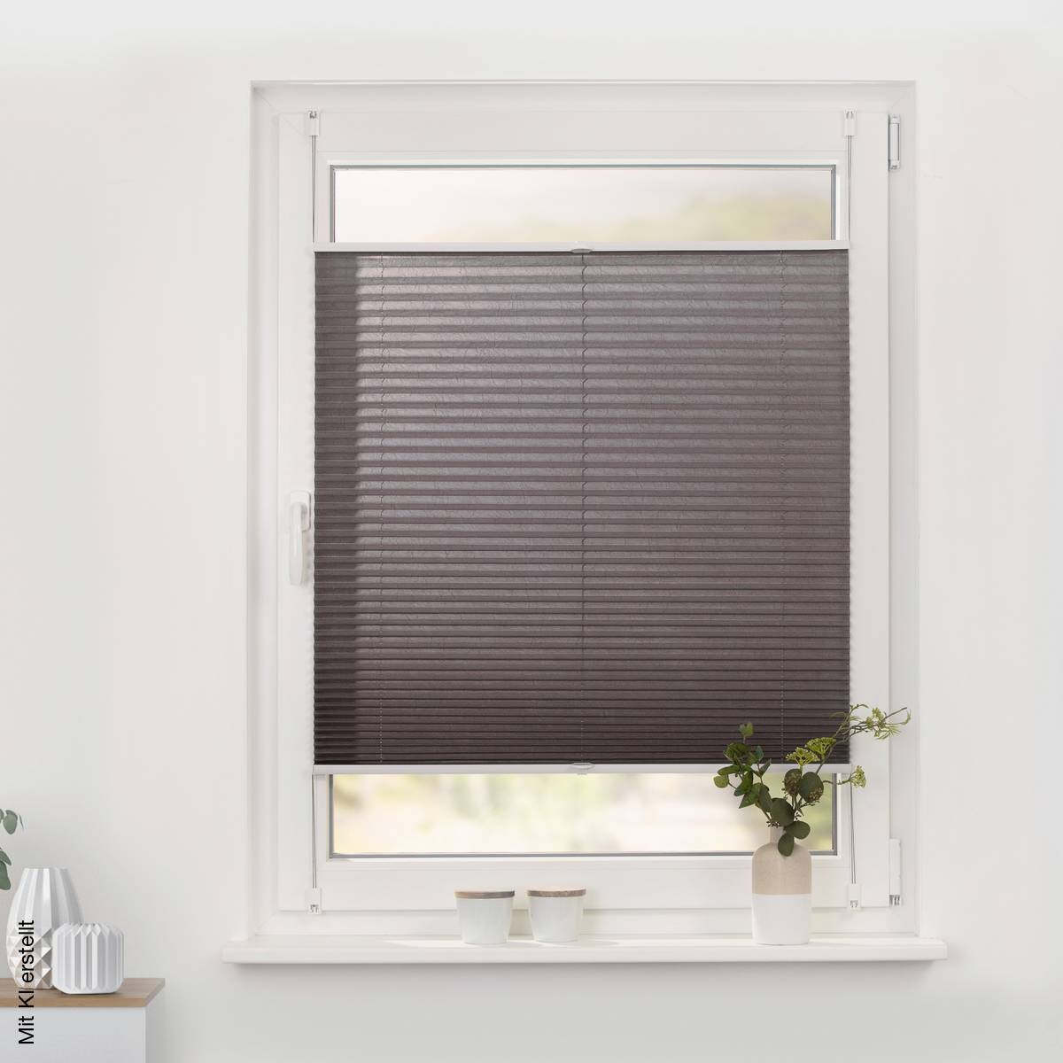 LICHTBLICK Spannplissee taupe B/L: ca. 90x210 cm