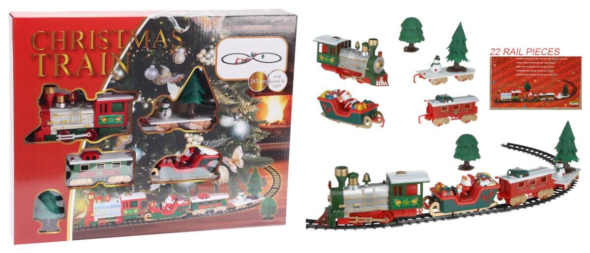 Weihnachtszug rot Antik