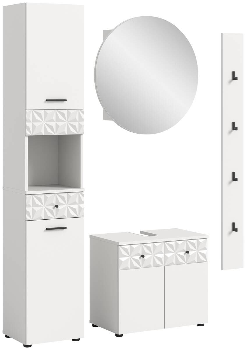 Badezimmer-Set Prisma weiß B/H/T: ca. 141x187x37 cm