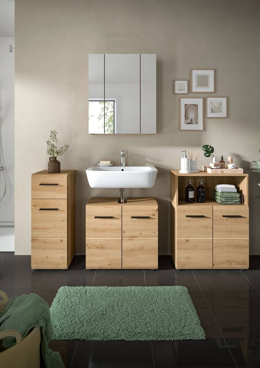 Badezimmer-Set Ice Artisan Oak Nachbildung B/H/T: ca. 180x185x30 cm