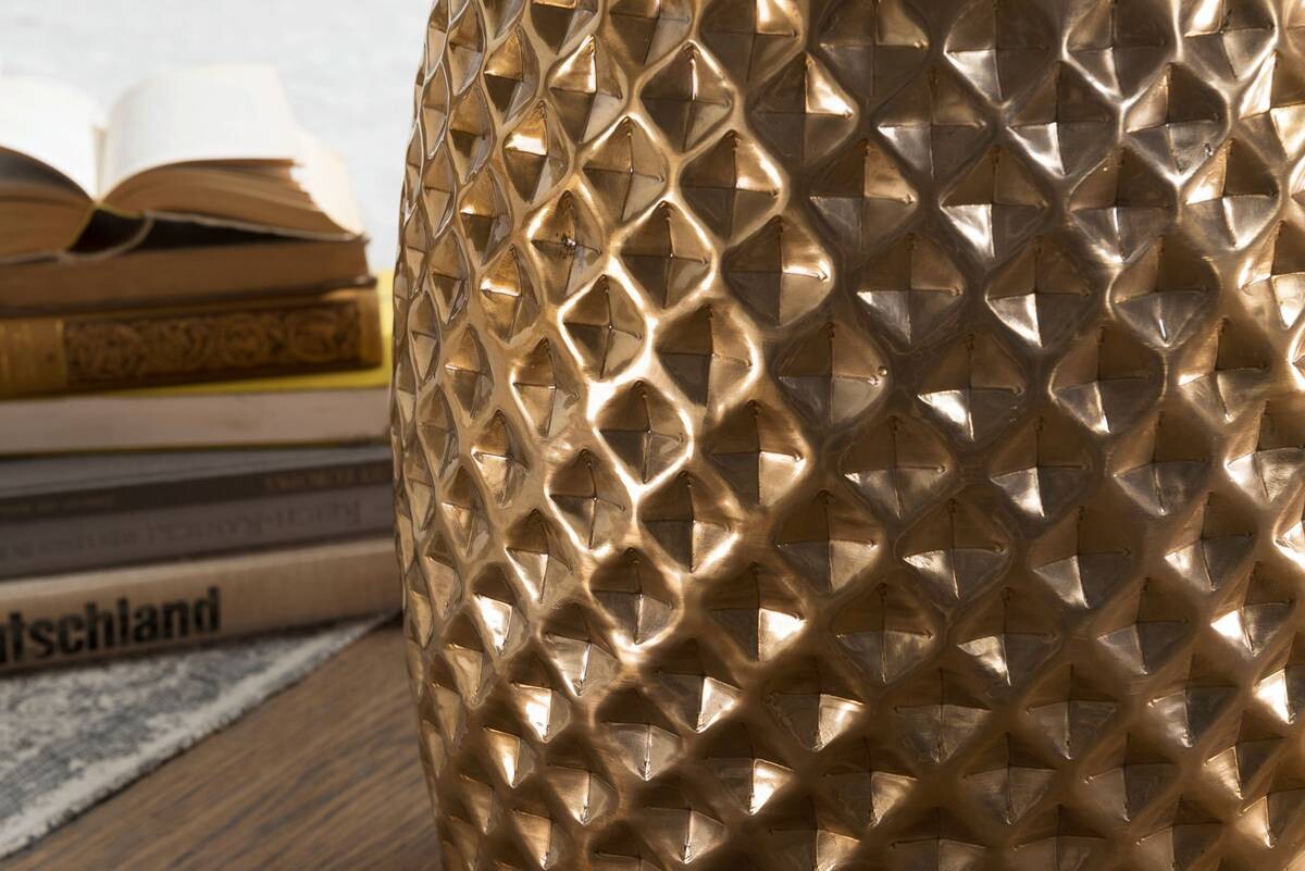 Beistelltisch gold Aluminium B/H/T: ca. 32x42x32 cm