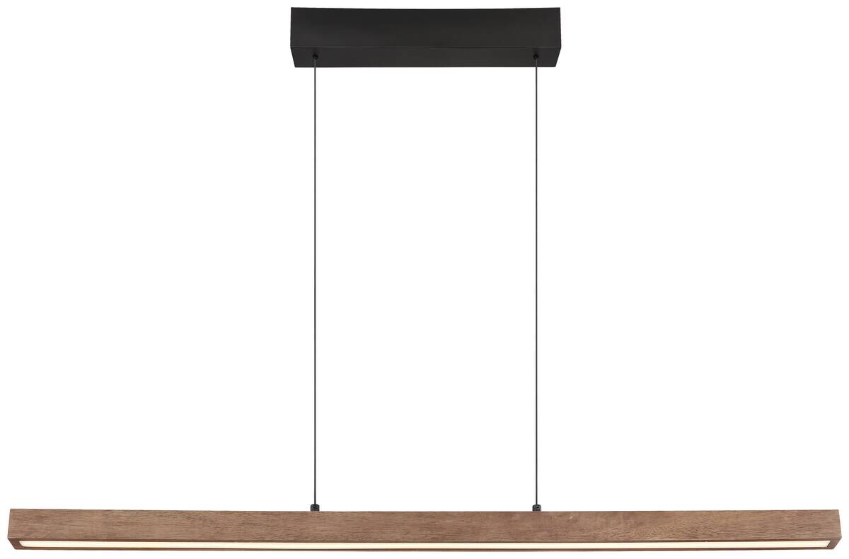 GLOBO LED-Pendelleuchte dunkelbraun mattschwarz Metall Kunststoff Holz B/H/T: ca. 4,5x150x115 cm