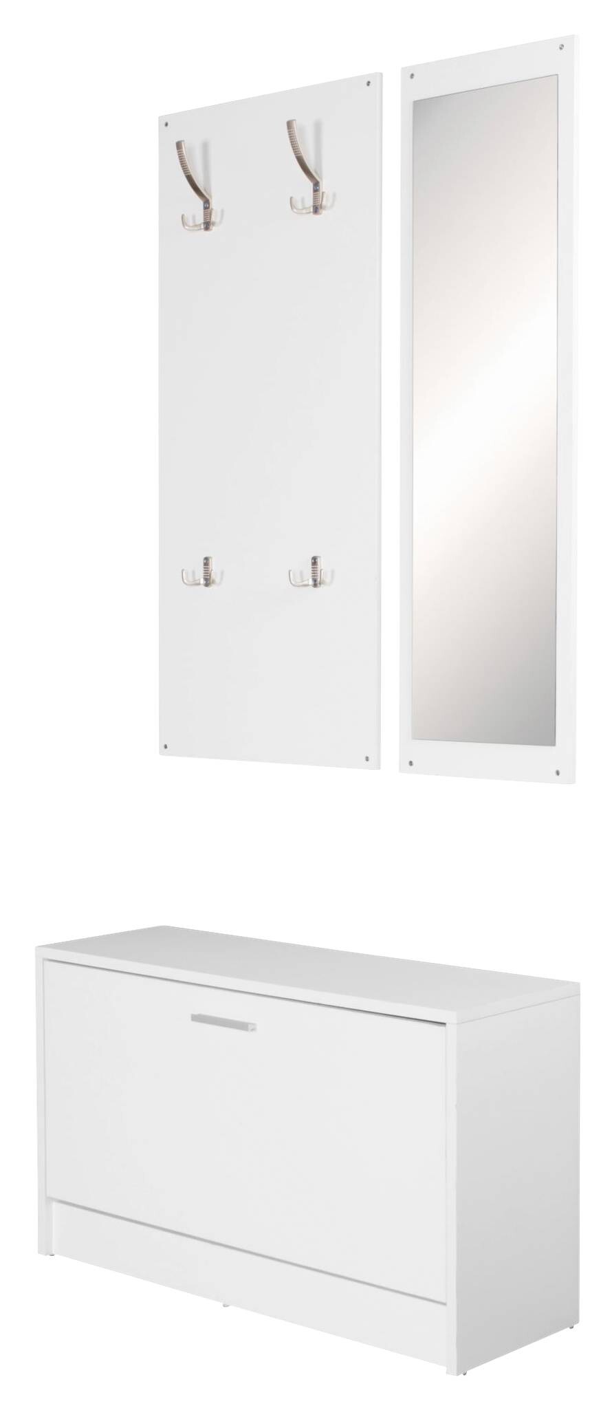 Garderobe weiß B/H/T: ca. 80x180x80 cm