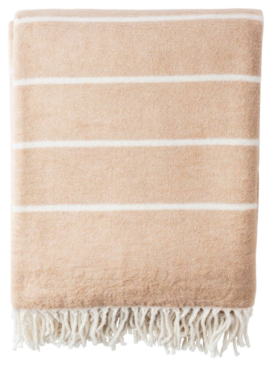 Wohndecke RAINBOW beige Baumwolle B/L: ca. 130x170 cm