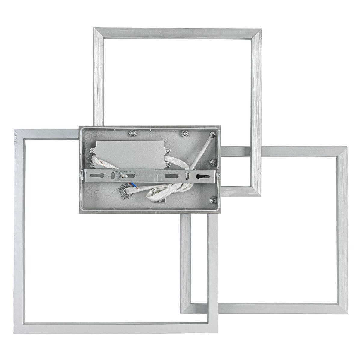 Nolo LED-Deckenleuchte Triple silber Kunststoff B/H/L: ca. 45x8x49,5 cm