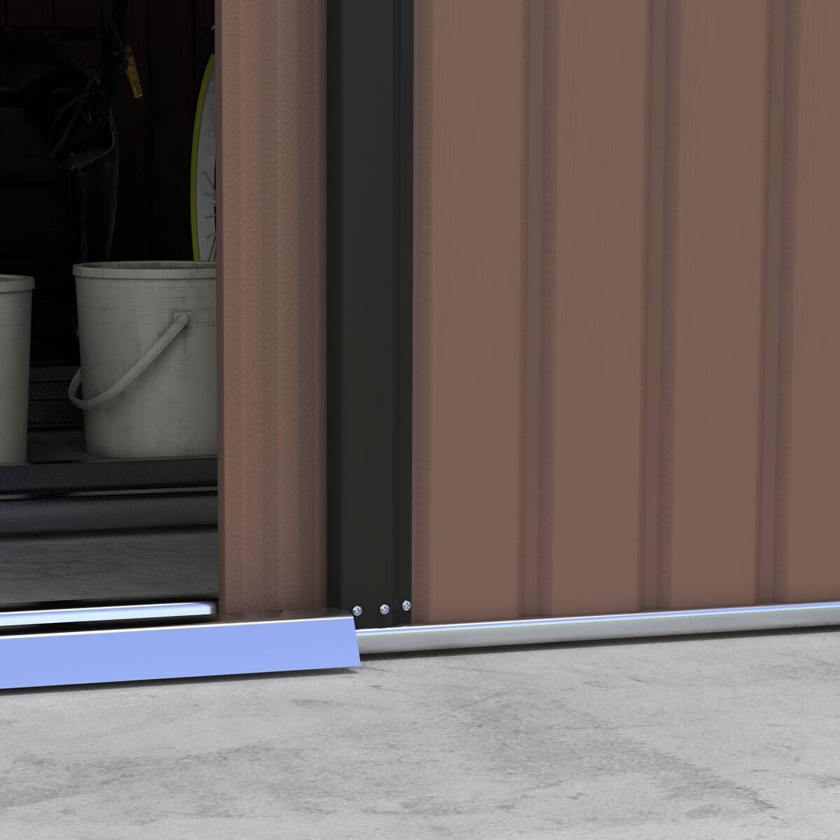 Outsunny Gerätehaus braun B/H/L: ca. 386x200x340 cm