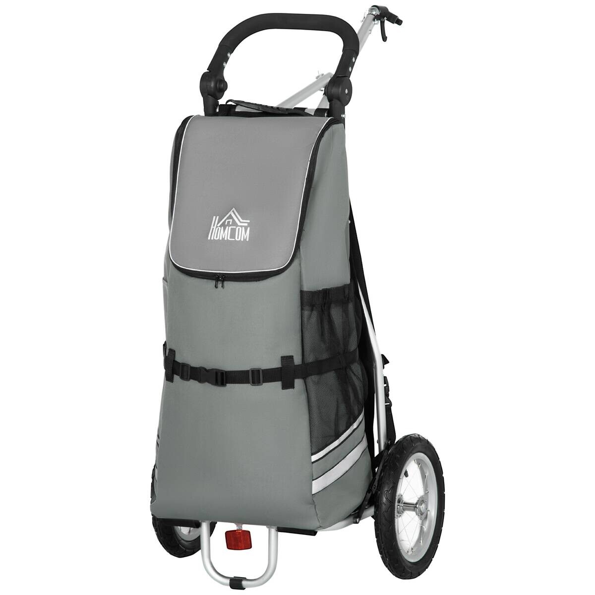 HOMCOM Fahrradanhänger silber silber B/H/L: ca. 43x53x110 cm