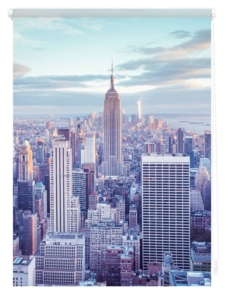 LICHTBLICK Verdunkelungsrollo New York blau B/L: ca. 120x150 cm