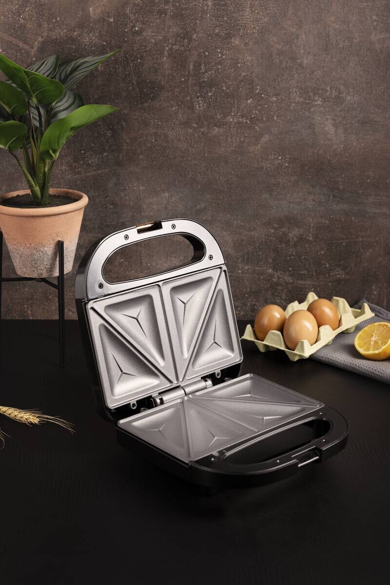 BERGNER Sandwichtoaster BG-53005-CP schwarz Kupfer Aluminium Kunststoff B/H/L: ca. 22x9x22 cm
