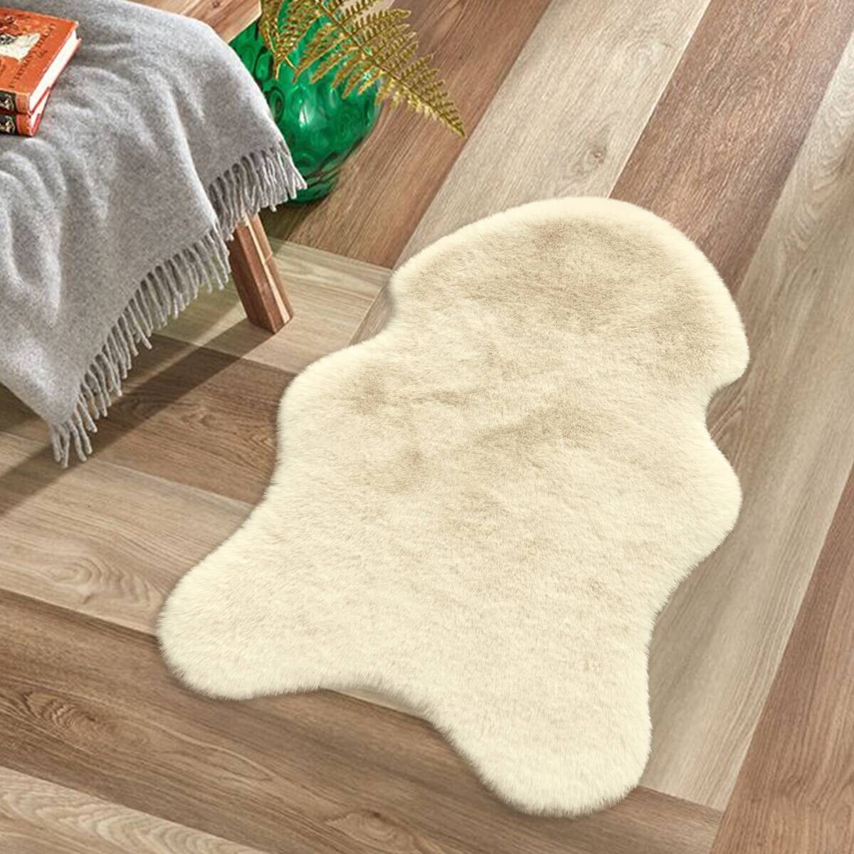 Fellimitat Moya beige B/L: ca. 40x57 cm