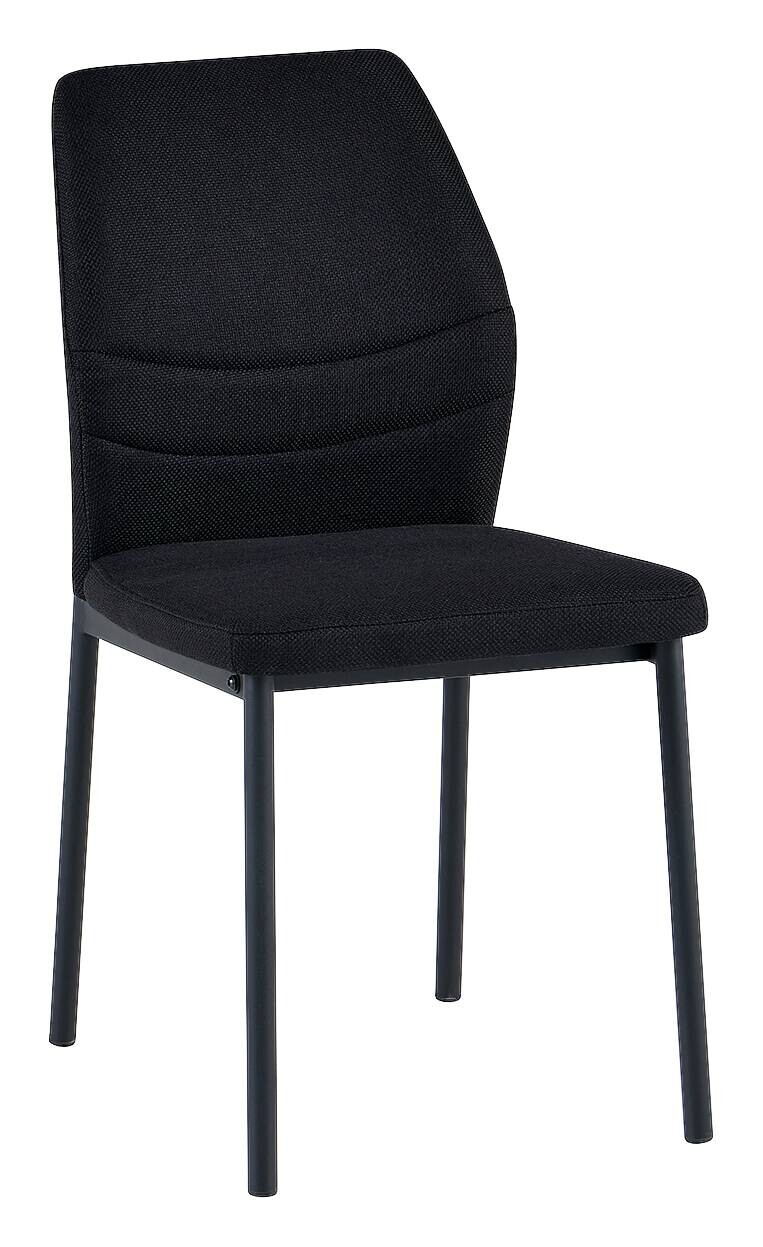 Stuhl Marbella schwarz Webstoff B/H/T: ca. 45x86x56 cm