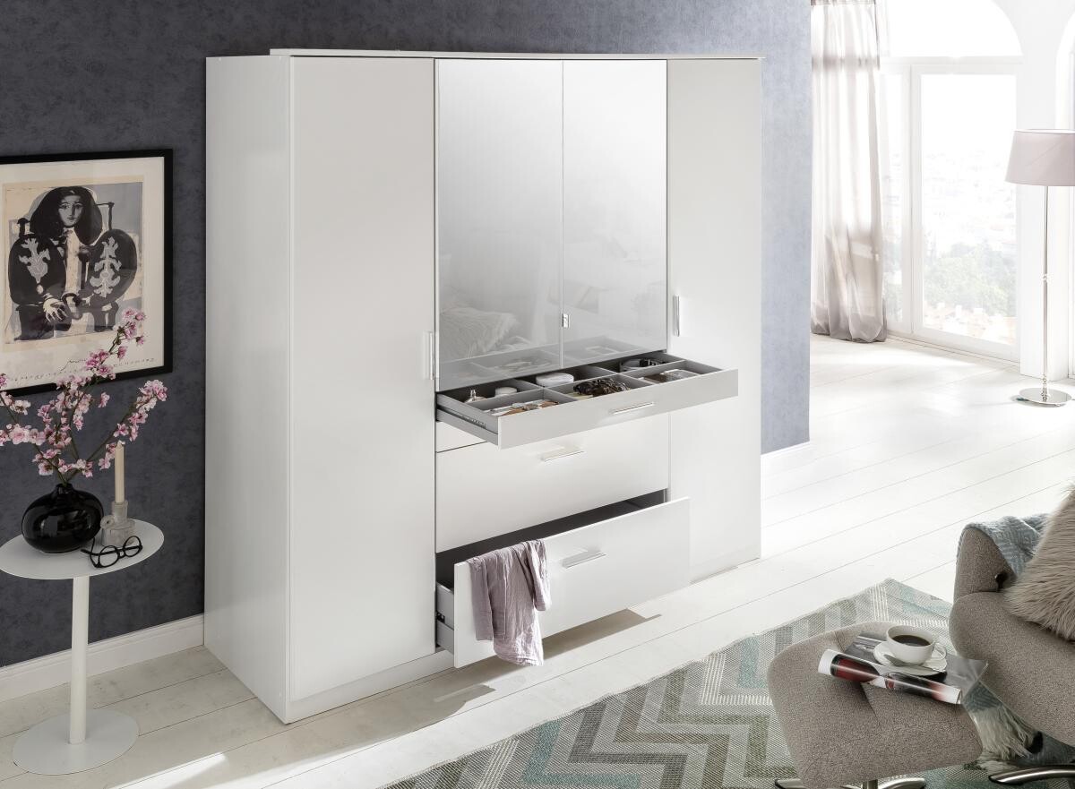 Kleiderschrank Aachen Alpinweiß B/H/T: ca. 180x198x58 cm