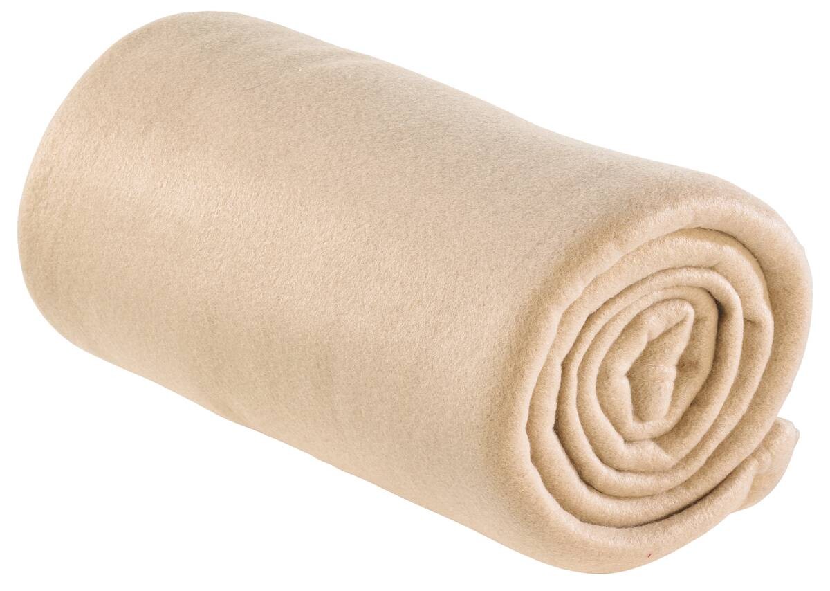 Fleecedecke taupe 100% Polyester B/L: ca. 140x190 cm