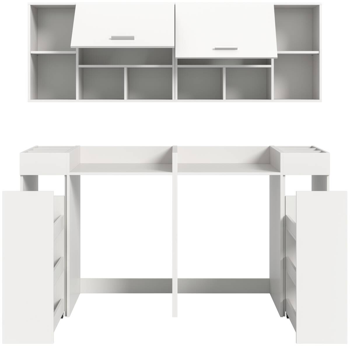 Waschmaschinenumbauschrank Free weiß B/H/T: ca. 190x195x60 cm
