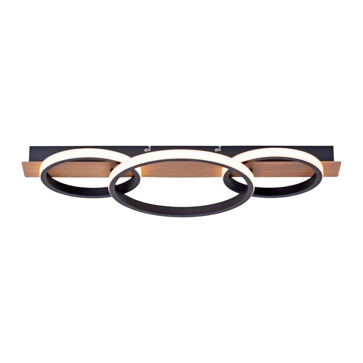 Just Light LED-Deckenleuchte TROOPER 15616-78 natur weiß schwarz Metall Kunststoff B/H/T: ca. 30x8x68 cm 1 Brennstellen