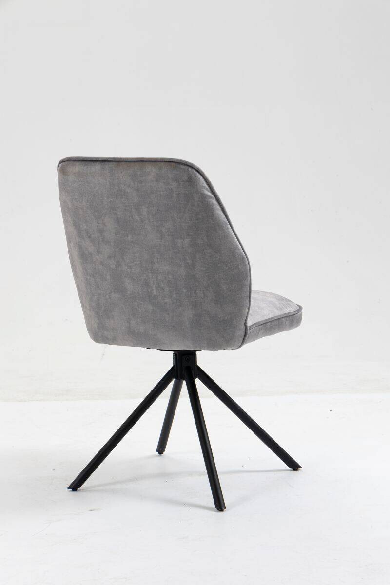 Stuhl Mailand grau Microfaser B/H/T: ca. 53x89x64 cm