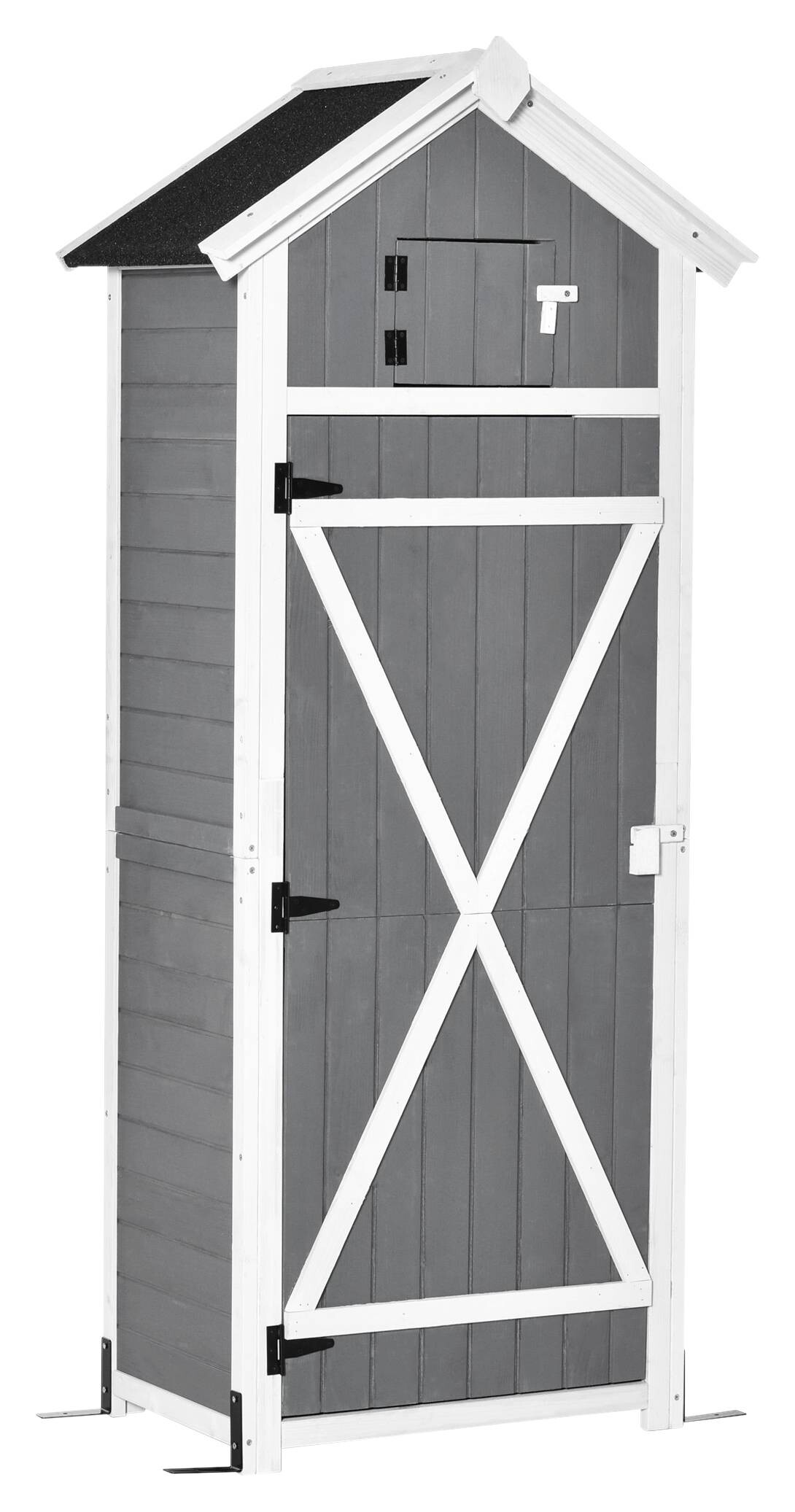 Outsunny Gartenhaus grau B/H/L: ca. 52,5x182x78 cm