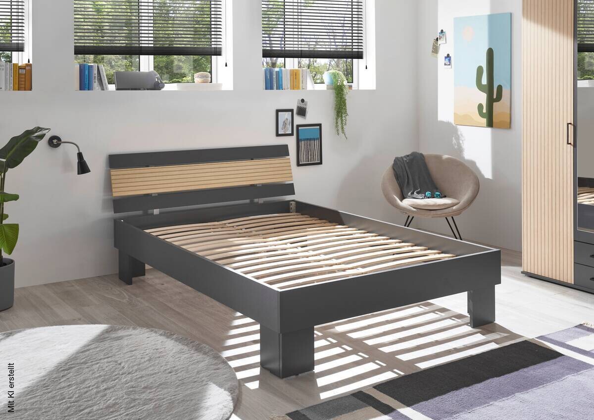 Futonbett Jolka Graphit Liegefläche B/L: ca. 140x200 cm