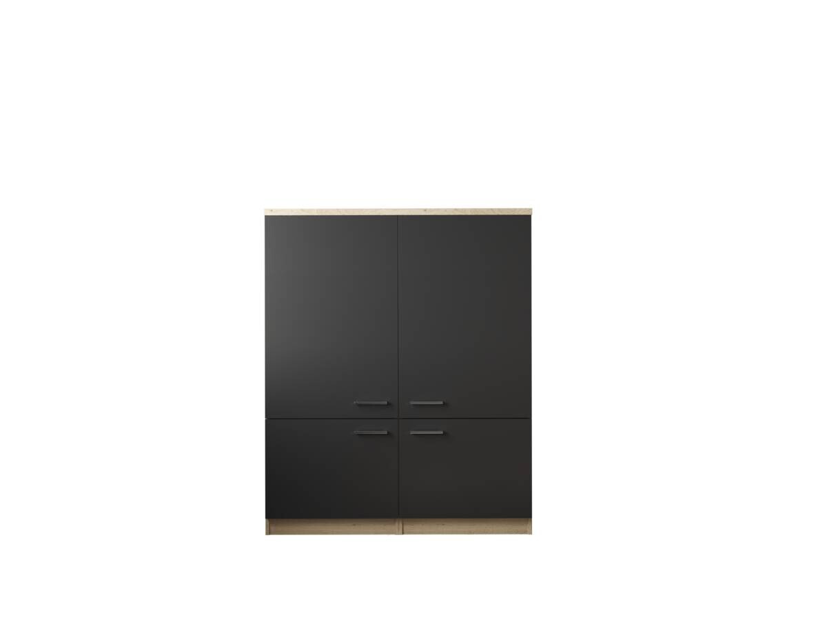 Anbauküchen-Set Merle schwarz B/H/T: ca. 120x145x60 cm