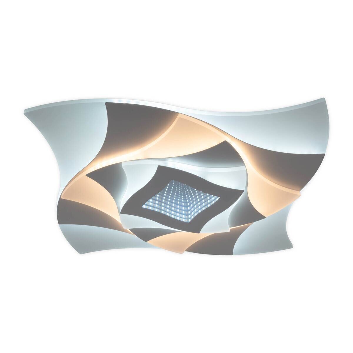 Näve Leuchten Deckenleuchte 1408477 Metall Kunststoff B/H/T: ca. 48x6x48 cm null 5 Brennstellen