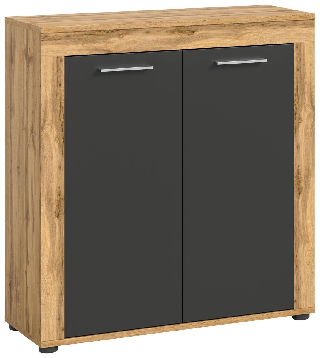 Highboard Jam Eiche Wotan Nachbildung grau B/H/T: ca. 80x88x35 cm