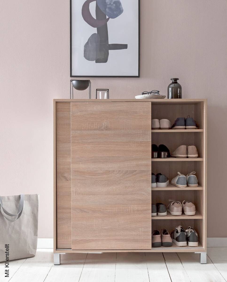 Schuhschrank Eiche Sonoma Nachbildung B/H/T: ca. 100x108x37,5 cm