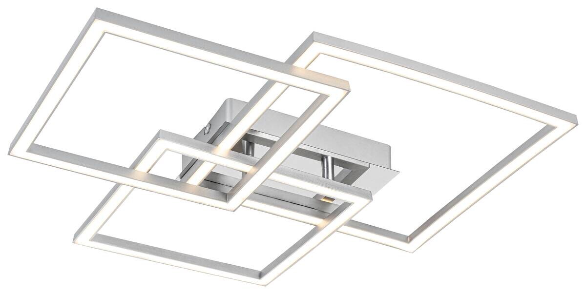 Nolo LED-Deckenleuchte Triple silber Kunststoff B/H/L: ca. 45x8x49,5 cm