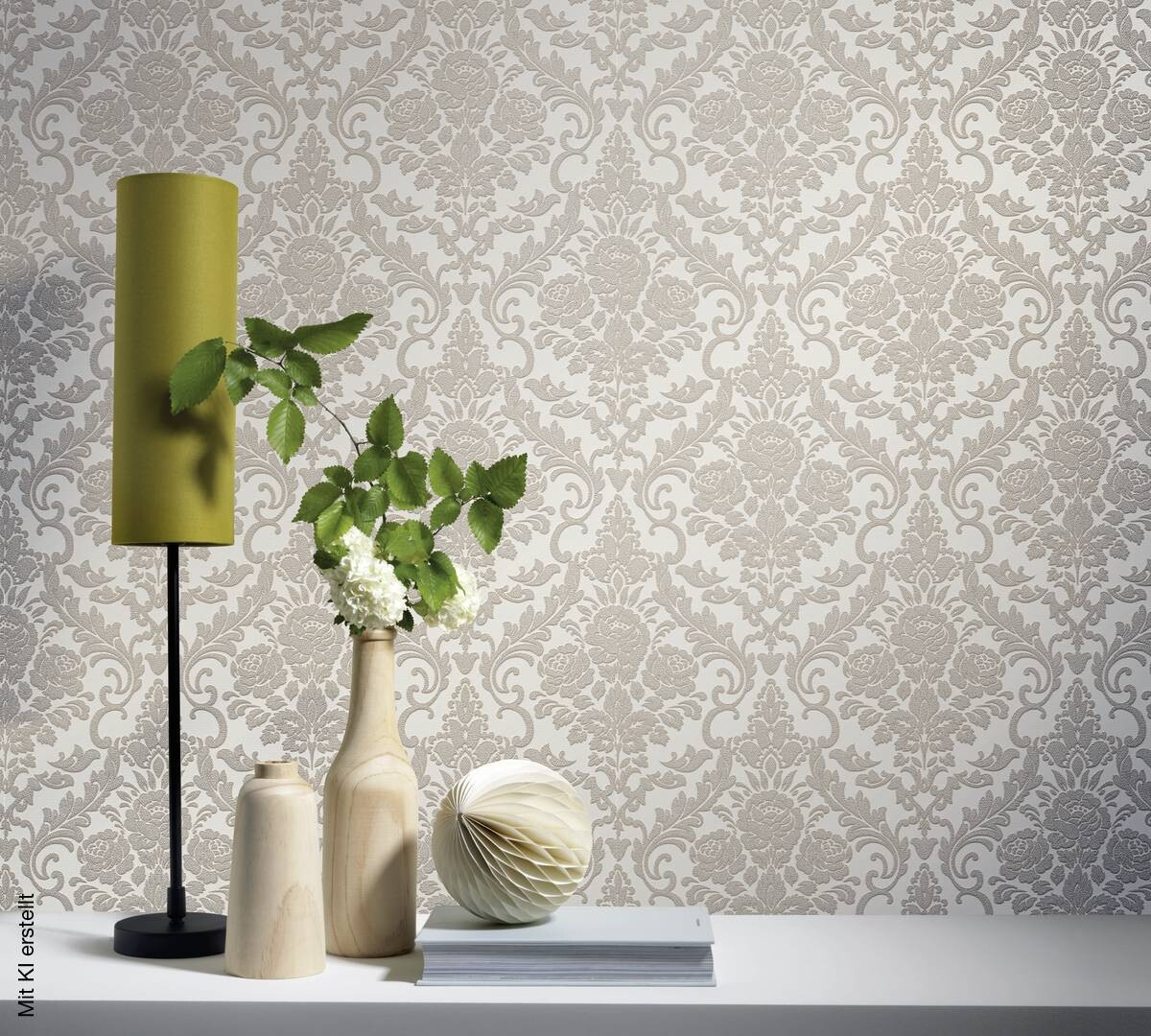 Vliestapete Ornament beige creme B/L: ca. 53x1005 cm