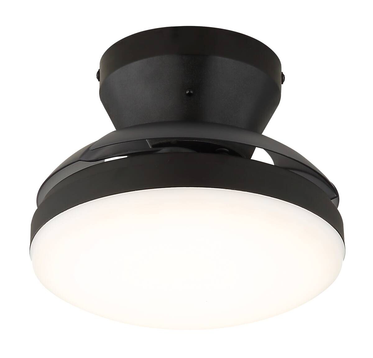 GLOBO LED-Deckenventilator schwarz Rauch transparent H/D: ca. 15,5x38 cm max. 15 W