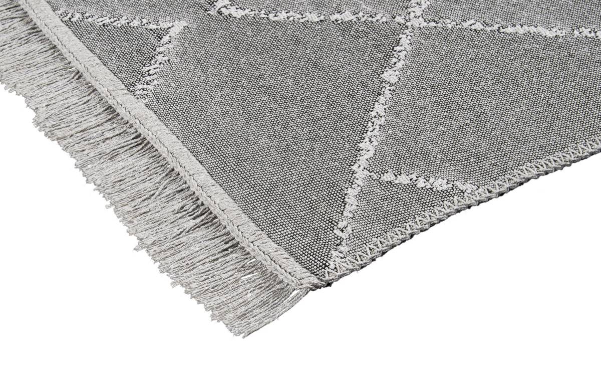 Teppich Boho Kilim grau B/L: ca. 60x90 cm