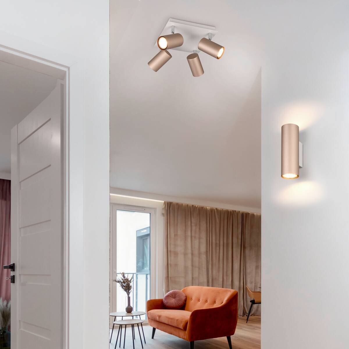 Reality Spots Marley kaffee Metall B/H/L: ca. 24x24x15 cm null 4 Brennstellen