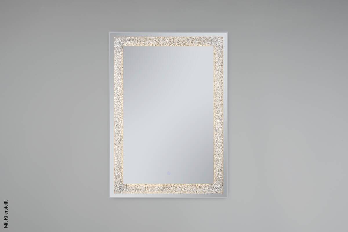 Mirrors & More LED-Spiegel Hermine glasklar B/H: ca. 50x70 cm