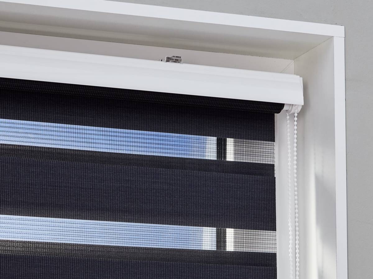 POCOline Doppelrollo mit Blende Easy-Fix anthrazit B/L: ca. 45x160 cm