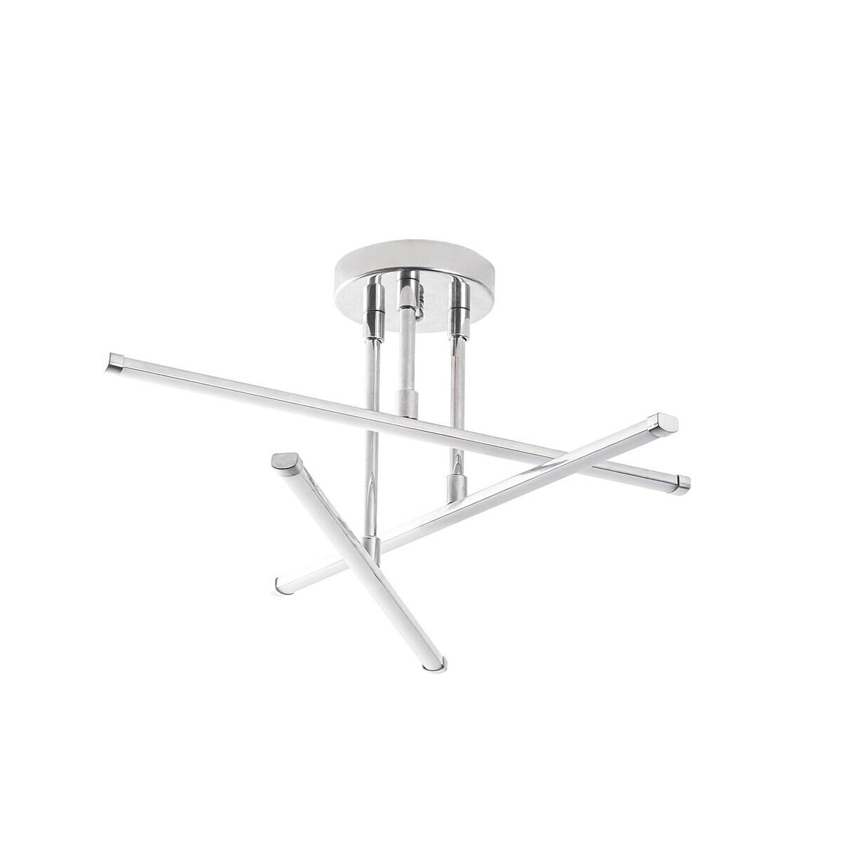 Opviq LED-Deckenleuchte Chrom B/H/T: ca. 51x26x51 cm