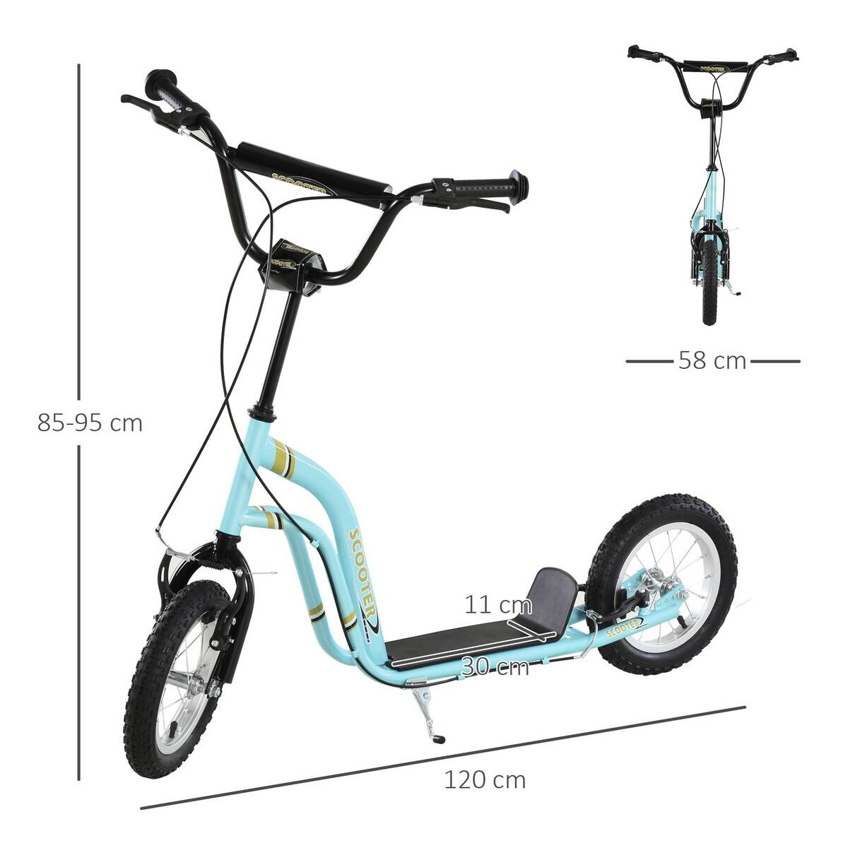 HOMCOM Kinderscooter blau B/H/L: ca. 58x95x120 cm
