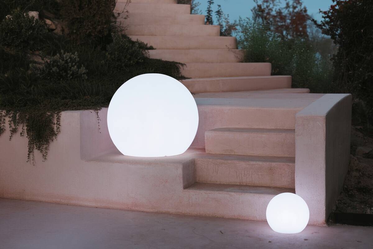 NewGarden LED-Leuchtkugel Buly-50 transparent Polyethylen B/H/L: ca. 50x44x50 cm