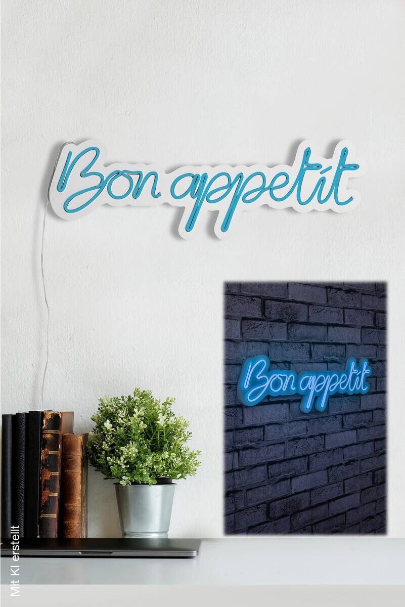Opviq LED-Wandleuchte blau PVC B/H/T/L: ca. 60x18x2x60 cm