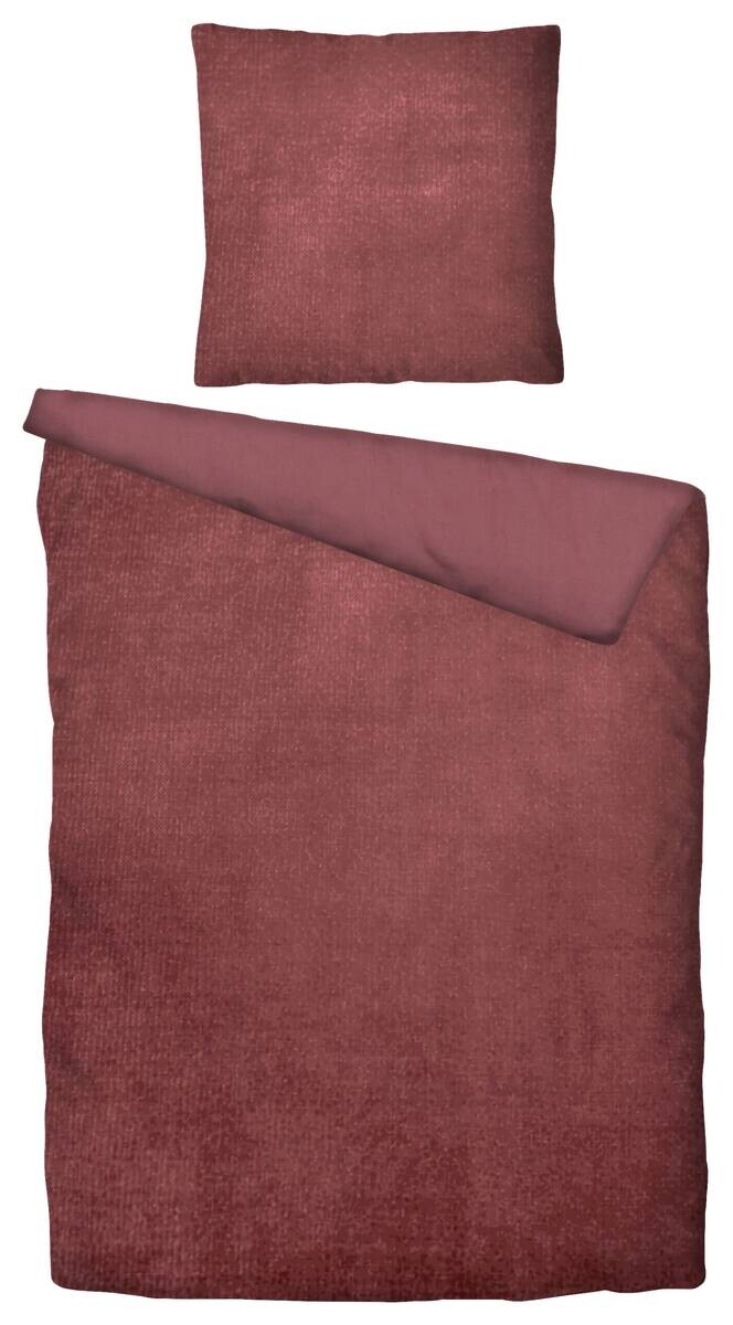 Micorfaser Wende Bettwäsche altrosa Polyester B/L: ca. 135x200 cm