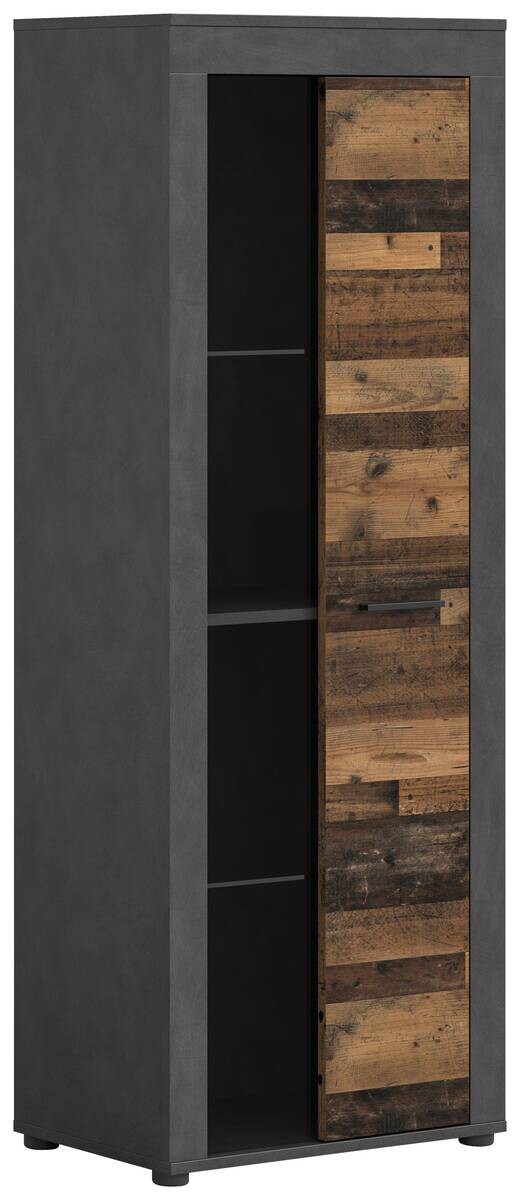 Vitrine Jam Matera Nachbildung Old Wood Nachbildung B/H/T: ca. 159x60x35 cm