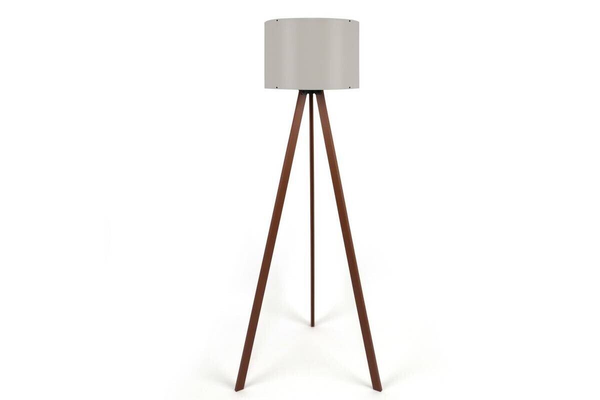 Opviq Stehlampe braun MDF PVC B/H/T/L/D: ca. 38x140x38x38x38 cm E27 1 Brennstellen