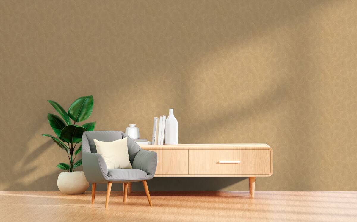 A.S.Creation Vliestapete gelb braun B/H/D: ca. 53x1005x8,8 cm