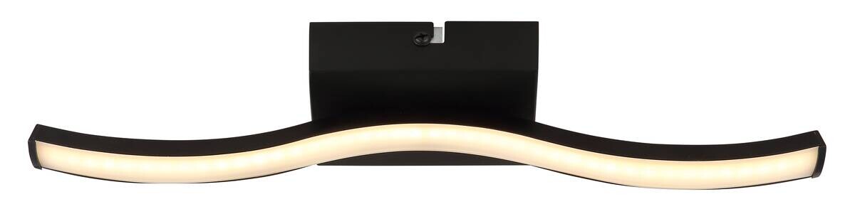 GLOBO LED-Deckenleuchte mattschwarz Opal Kunststoff B/H/T: ca. 34,3x6,4x7 cm 1 Brennstellen