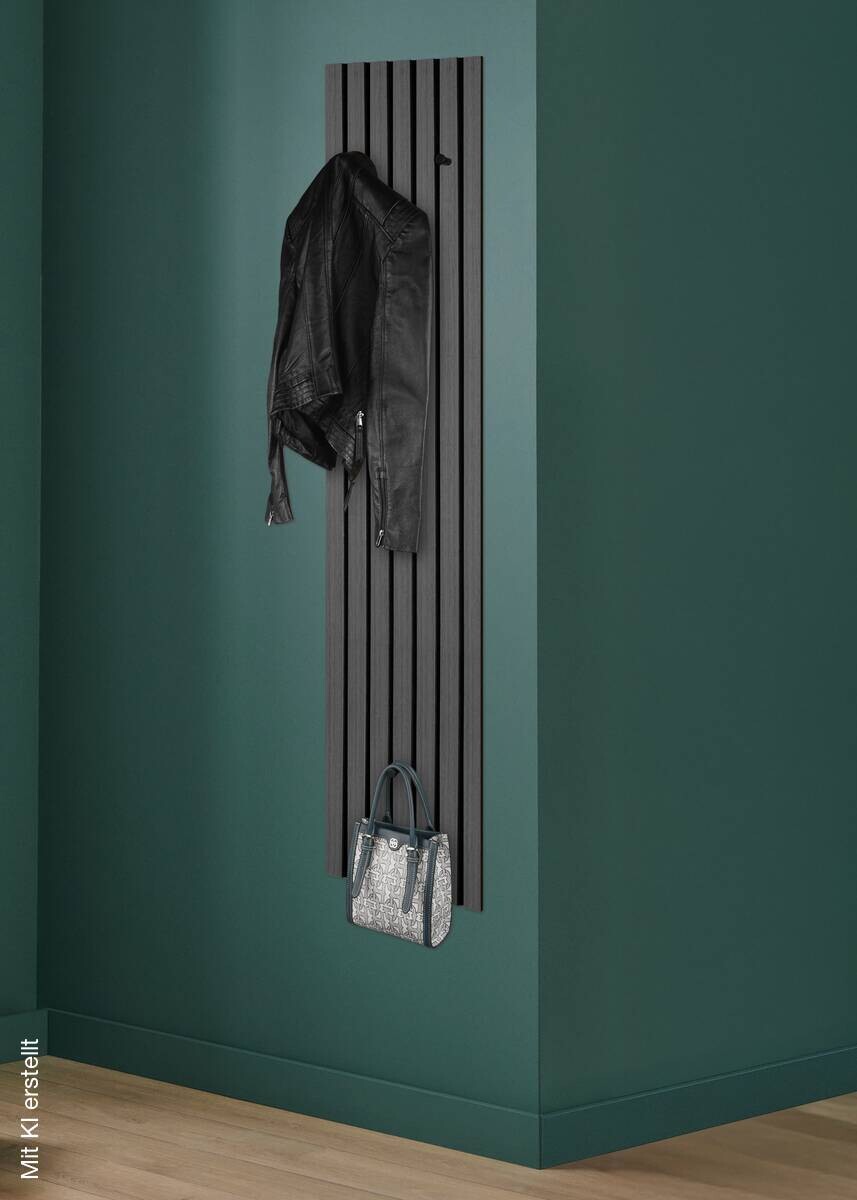 Garderobenpaneel Grace Eiche dunkel Nachbildung B/H/T: ca. 25x160x7 cm