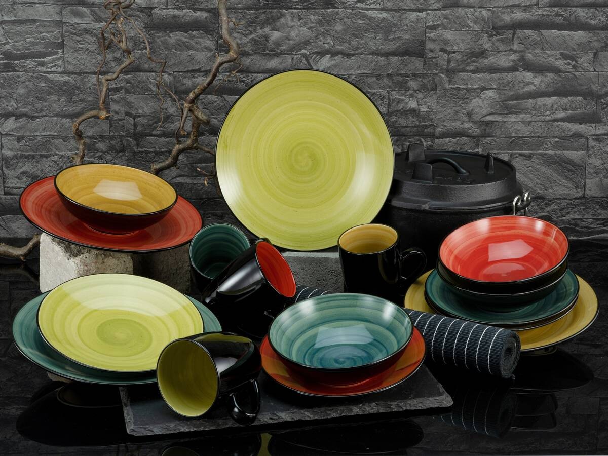 CreaTable Kombiservice Samoa multicolor Keramik 16 tlg.
